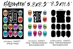 Happy Halloween Stickers |Png/Jpeg Print and cut Product Image 2
