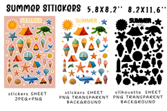 Summer Organization Stickers |Png/Jpeg Print and cut Product Image 2
