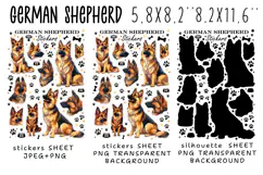 German Shepherd Puppy Stickers |Png/Jpeg for dogs Product Image 2