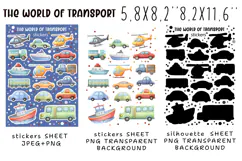 Baby Transport Stickers |Stickers PNG|JPEG Product Image 2