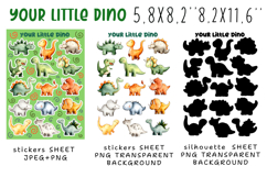 Your Little Dino Stickers |Stickers PNG|JPEG Product Image 2