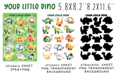 Your Little Dino Stickers |Stickers PNG|JPEG Product Image 2