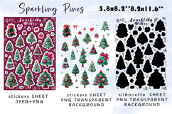 Sparkling Pines Stickers |Png/Jpeg Print and cut Product Image 2