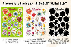 Flowers Stickers, Spring Flowers PNG/JPEG Product Image 2