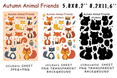 Autumn Animals Stickers |Stickers PNG|JPEG Product Image 2