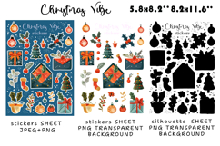 Christmas Vibe Stickers |Png/Jpeg Print and cut Product Image 2