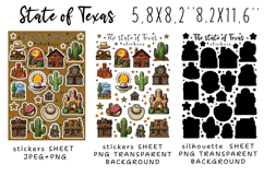 State of Texas Stickers |Stickers PNG|JPEG Product Image 2