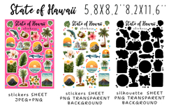 State of Hawaii Stickers |Stickers PNG|JPEG Product Image 2
