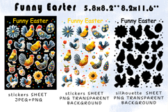 Funny Easter clipart, Easter stickers | png/jpeg Product Image 2