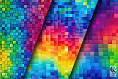 Rainbow Pixels Seamless Pattern Digital Papers Product Image 3