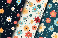 Floral Polka Dots Seamless Pattern Digital Papers Product Image 2