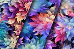 Iridescent Flowers Seamless Pattern Digital Papers Product Image 3