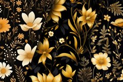 Gold Wildflowers Seamless Pattern Digital Papers Product Image 5