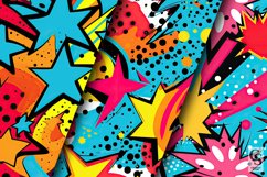 Abstract Comic Pop Art Seamless Pattern Digital Papers Product Image 3