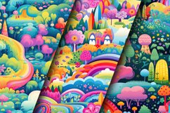 Whimsical Land Digital Paper Backgrounds Product Image 2