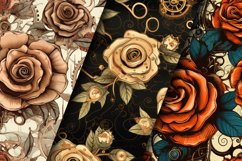 Steampunk Roses Seamless Pattern Digital Papers Product Image 5