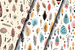 Abstract Boho Doodle Pattern Digital Papers Product Image 3
