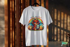 Pastel Baby Dragon Sublimation Clipart Product Image 2