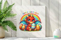 Pastel Baby Dragon Sublimation Clipart Product Image 3