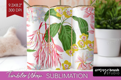 Pastel Flowers Tumbler Wrap - Summer Tumbler PNG Sublimation Product Image 1
