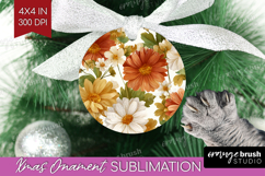Pastel Flowers Ornament PNG - Summer PNG Sublimation Product Image 1
