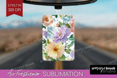 Pastel Flowers Air Freshener PNG - Summer PNG Sublimation Product Image 1