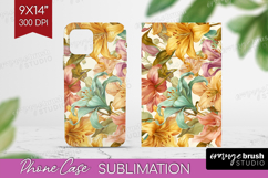 Pastel Flowers Phone Case PNG - Summer Case PNG Sublimation Product Image 1