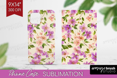 Pastel Flowers Phone Case PNG - Summer Case PNG Sublimation Product Image 1