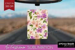 Pastel Flowers Air Freshener PNG - Summer PNG Sublimation Product Image 1