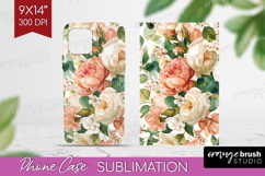 Pastel Flowers Phone Case PNG - Summer Case PNG Sublimation Product Image 1
