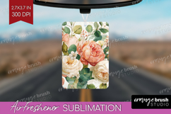 Pastel Flowers Air Freshener PNG - Summer PNG Sublimation Product Image 1