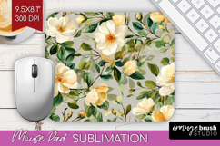 Pastel Flowers Mouse Pad Sublimation - Summer Mousepad PNG Product Image 1