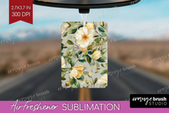 Pastel Flowers Air Freshener PNG - Summer PNG Sublimation Product Image 1
