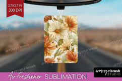 Pastel Flowers Air Freshener PNG - Summer PNG Sublimation Product Image 1