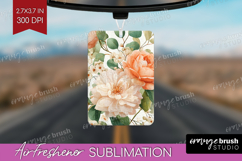 Pastel Flowers Air Freshener PNG - Summer PNG Sublimation Product Image 1