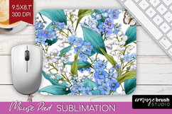 Pastel Flowers Mouse Pad Sublimation - Summer Mousepad PNG Product Image 1