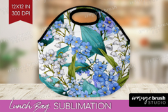 Pastel Flowers Lunch Bag - Summer Lunch Bug PNG Sublimation Product Image 1