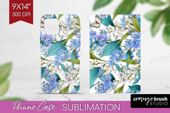 Pastel Flowers Phone Case PNG - Summer Case PNG Sublimation Product Image 1