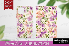 Pastel Flowers Phone Case PNG - Summer Case PNG Sublimation Product Image 1