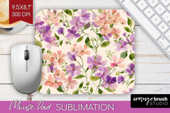 Pastel Flowers Mouse Pad Sublimation - Summer Mousepad PNG Product Image 1