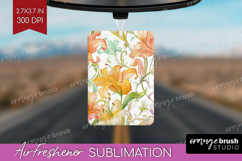 Pastel Flowers Air Freshener PNG - Summer PNG Sublimation Product Image 1