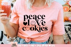 Peace love cookies, be kind, png svg for cricut Product Image 1