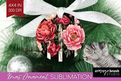 Peony Flowers Ornament PNG - Floral PNG Sublimation Product Image 1