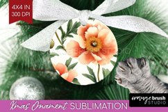 Peony Flowers Ornament PNG - Floral PNG Sublimation Product Image 1