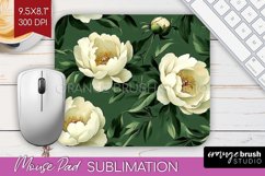Peony Flowers Mouse Pad Sublimation - Floral Mousepad PNG Product Image 1