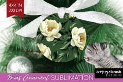 Peony Flowers Ornament PNG - Floral PNG Sublimation Product Image 1