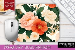 Peony Flowers Mouse Pad Sublimation - Floral Mousepad PNG Product Image 1