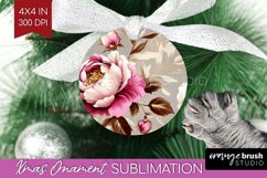 Peony Flowers Ornament PNG - Floral PNG Sublimation Product Image 1