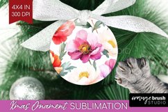 Peony Flowers Ornament PNG - Floral PNG Sublimation Product Image 1