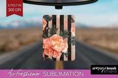 Peony Flowers Air Freshener PNG - Floral PNG Sublimation Product Image 1